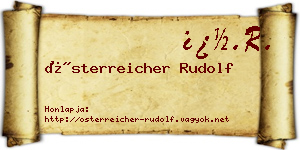 Österreicher Rudolf névjegykártya