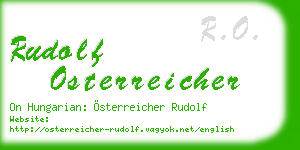 rudolf osterreicher business card