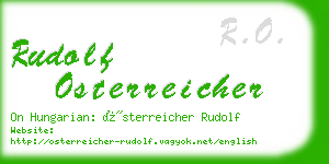 rudolf osterreicher business card